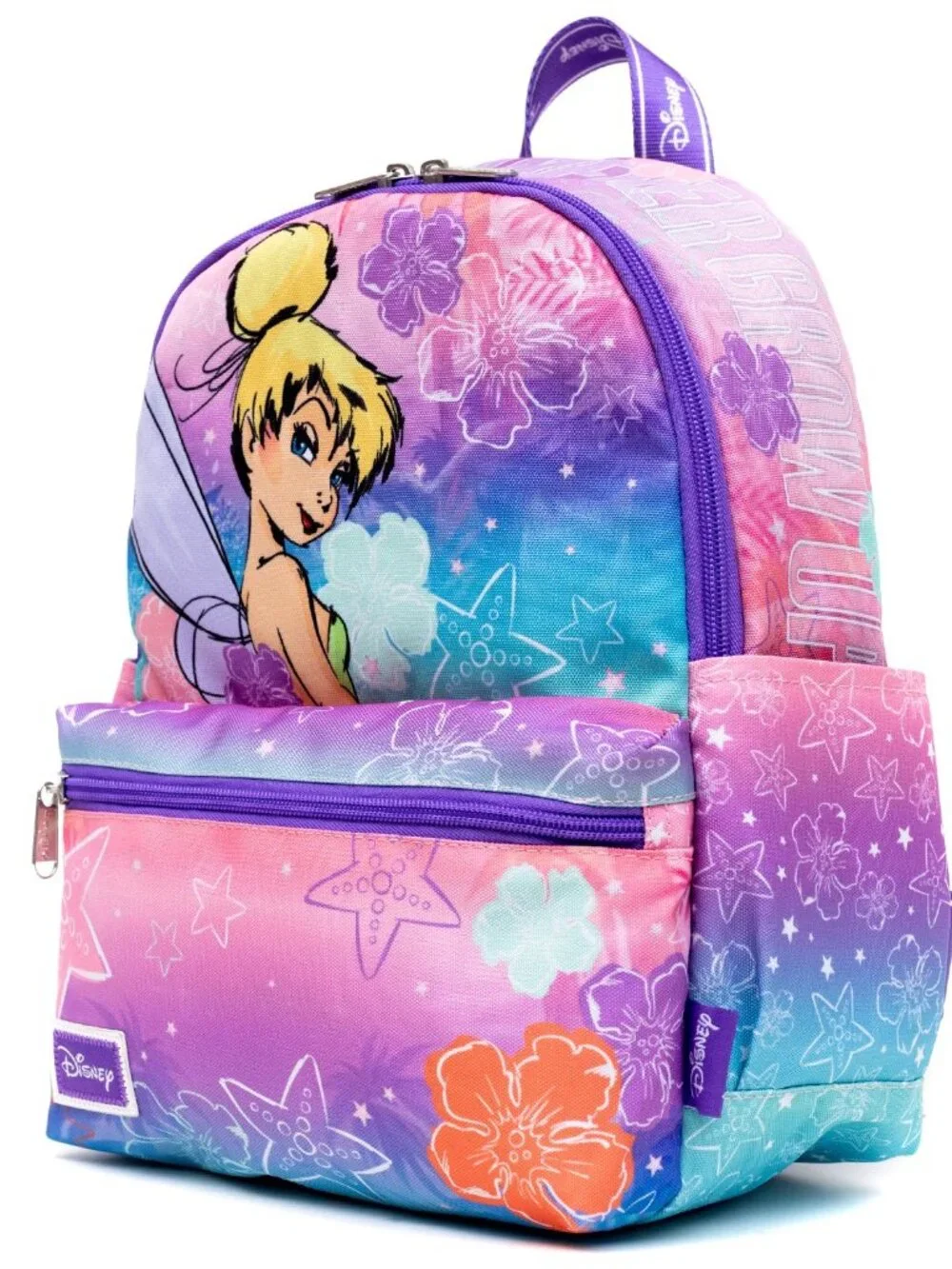 WondaPop Disney Peter Pan Tinker Bell Mini Backpack Never Grow Up Ombre Nylon